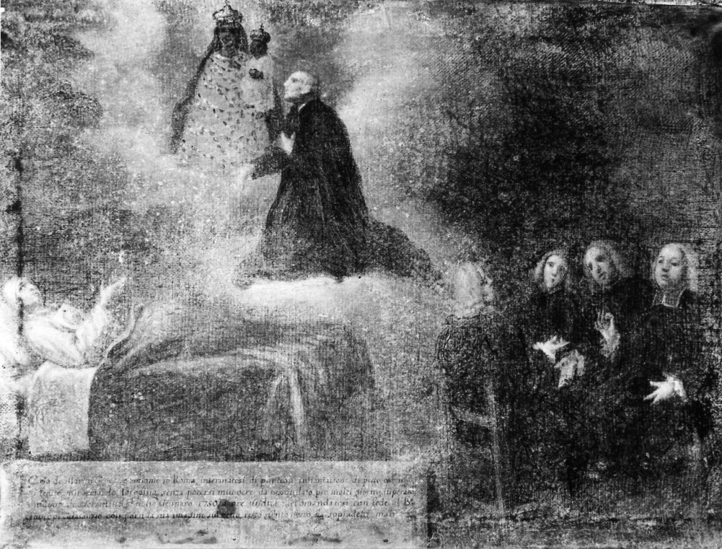 apparizione della Madonna (dipinto) - ambito romano (sec. XVIII)